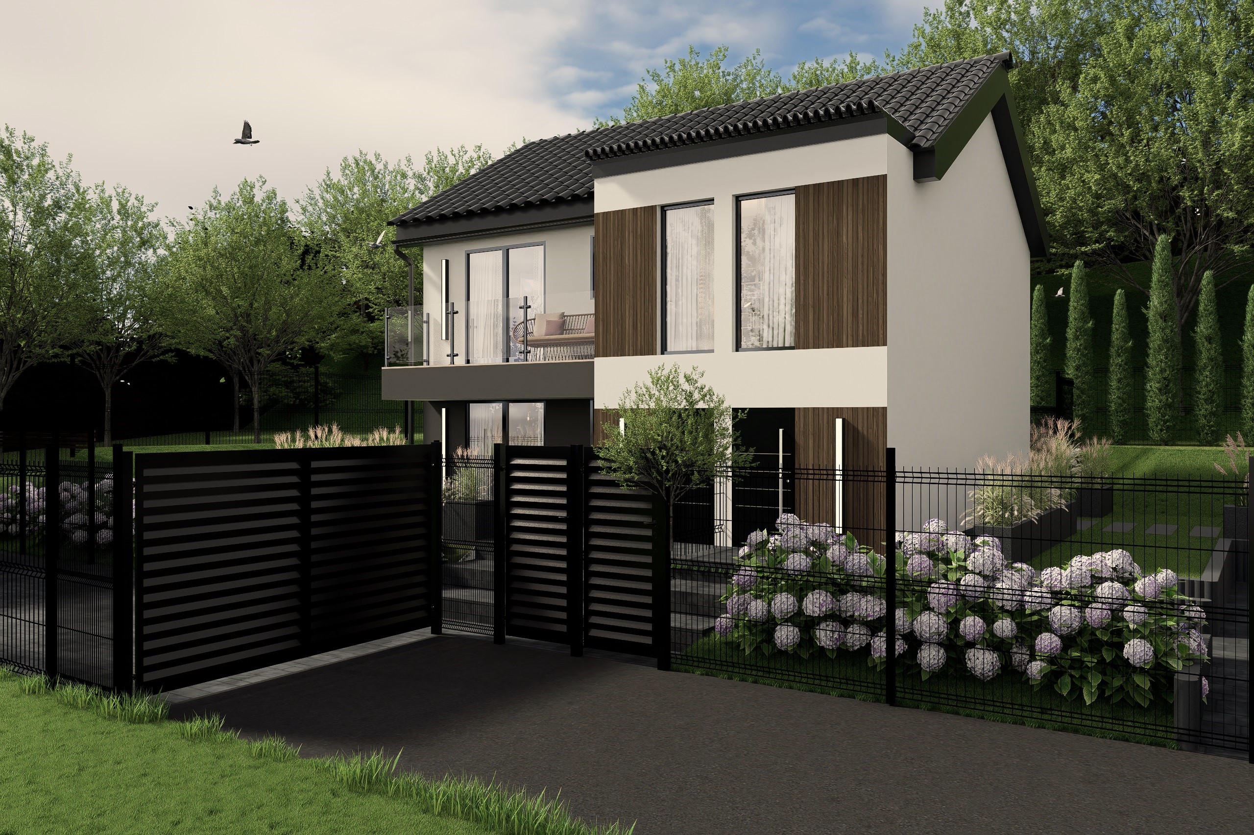 Premium realizacja PM INVEST – nowoczesny dom z zadbanym ogrodem w Bochni